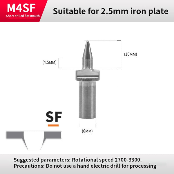 M4x0.7 Metric Tap Short Flat（φ 3.7 mm）Suitable for carbon steel